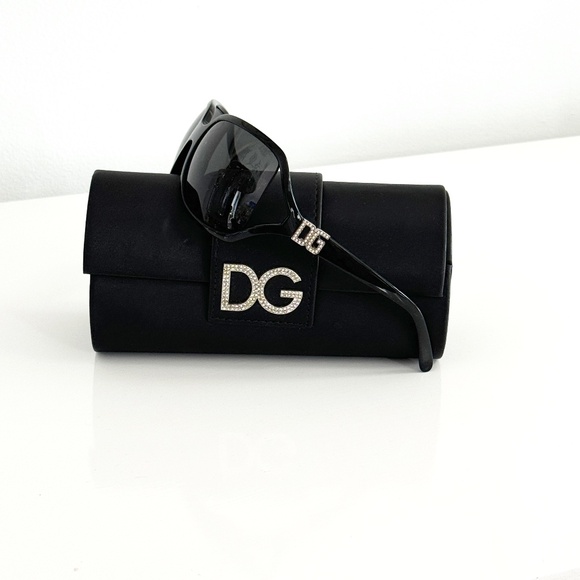 Vintage Dolce & Gabbana Women's Sunglass Frames Only & Case DG 6003-B Black Rare - Picture 1 of 15